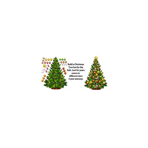Build a Christmas Tree Wall Decor Decal 24 x 21" | Ubuy India