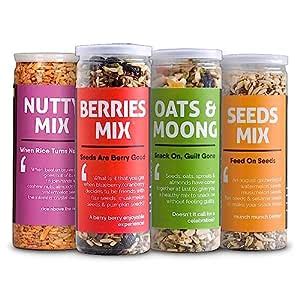 Omay Foods Super Healthy Trails Combo Pack I Roasted Oil-Free Snacks I ...