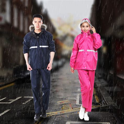 sunsanly 1 Set Adults Rain Suit Waterproof Breathable High Visibility ...
