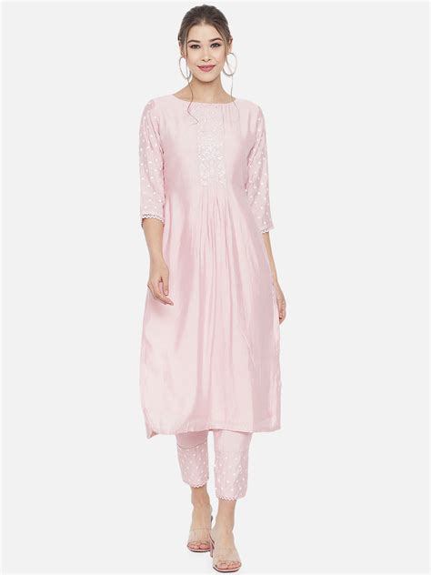 Buy Chanderi Kurta Set Online From Raisin Global
