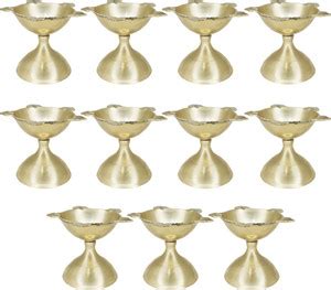 Om ssvmb9 Traditional Handcrafted Table Deepak Diya for Puja (Diameter ...