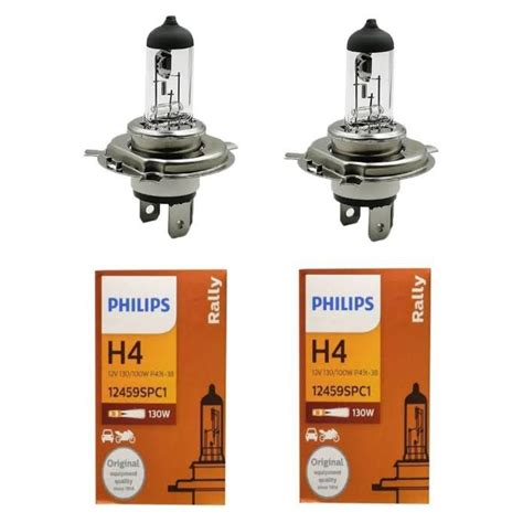 PHILIPS Rally H4 Headlight Bulb Set of 2, P43t 12V 130/100W | High ...