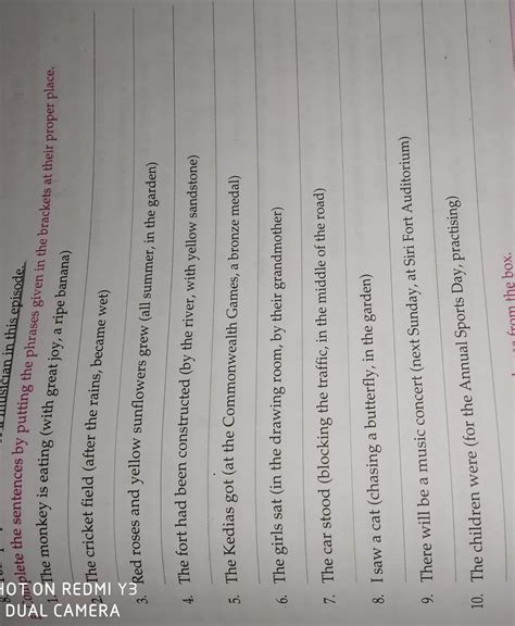 Complete the sentences - Brainly.in