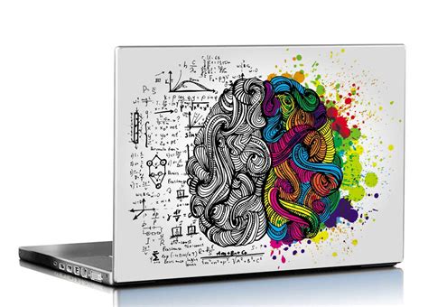 PIXELARTZ Laptop Skins Left & Right Brain 15.6 Inches Laptop Skins ...