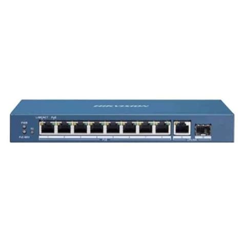 HIKVISION DS-3E0510P-E/M 8 Port Gigabit Unmanaged POE Switch, LAN Capa ...