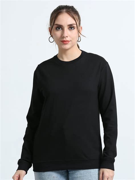 240 GSM Unisex Black Cotton Sweatshirt – Londhe Garments