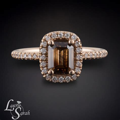 Chocolate Diamond Engagement Ring Rose Gold by LaurieSarahDesigns ...