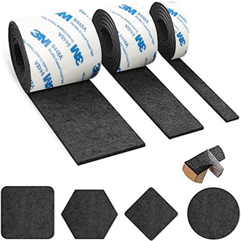 Felt Pad Furniture, 3 Pack Felt Strip Rolls, DIY Furniture Felt Pads ...