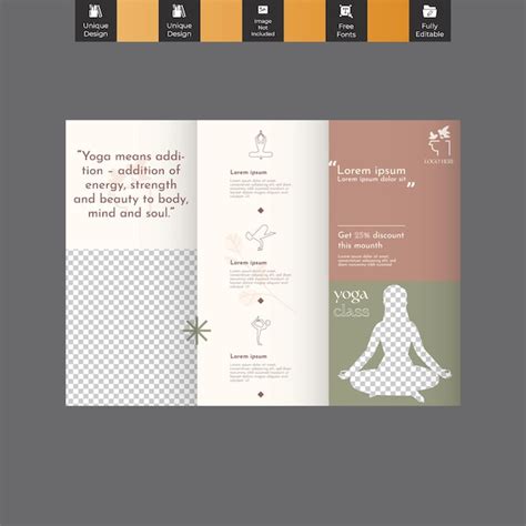 Modern green business brochure with circular photo placeholders and ...