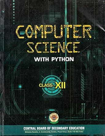 Computer Science With Python - XII : CBSE: Amazon.in: Books