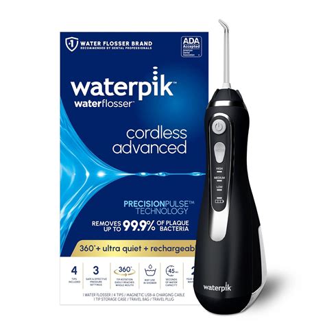 Waterpik Cordless Advanced Water Flosser, Brilliant Black by Waterpik ...