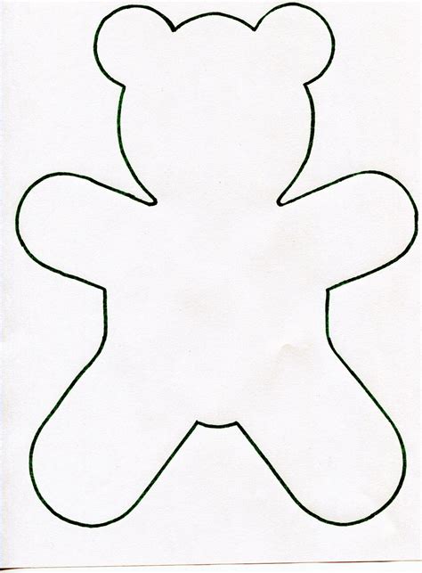 Teddy Bear Outline Printable