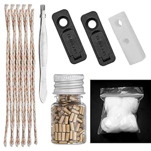 Universal Lighter Repair Kit - 200pcs Flint Stone, 10pcs Wick, 6pcs ...