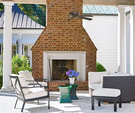 Outdoor Brick Fireplace