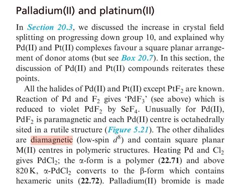 |a complex of nickel(i), [nici%(pph3)hl, is paramagnetic. the analogous ...