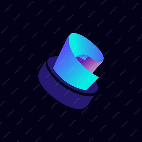 Paper roll with gradation concept | Premium Vector