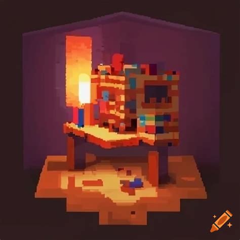 Screenshot of a beloved pixelated sandbox game on Craiyon