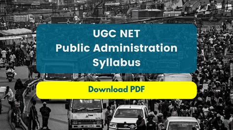 UGC NET Public Administration Syllabus 2025 PDF Download