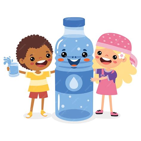 Premium Vector | Cartoon Drawing Of Drinking Water