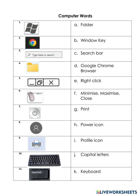Computer Worksheets for Word 的图像结果