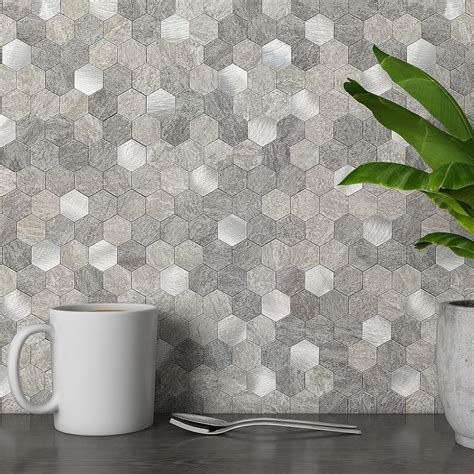 M MOFIT Hexagon Peel and Stick Backsplash Tiles Kitchen,Self-Adhesive ...