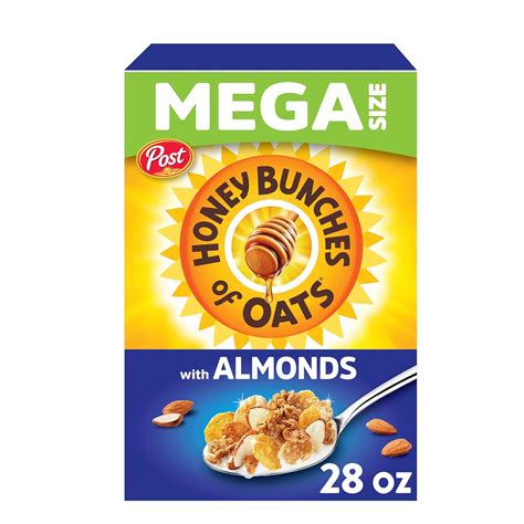 Amazon.com : Honey Bunches of Oats with Almonds Breakfast Cereal, Honey ...