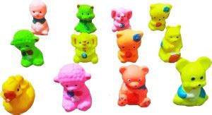 Sonpra 12 Pcs Mix Soft Cute Squeeze Rubber Chu Chu Little Kids Baby ...