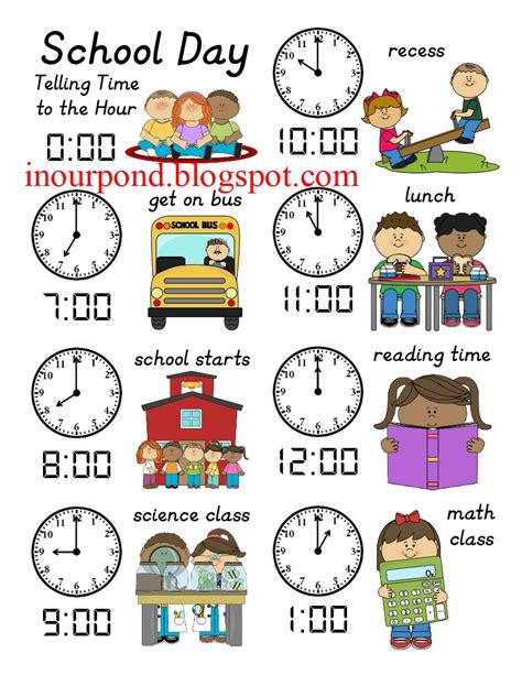 Image result for Clock Routine Time Table