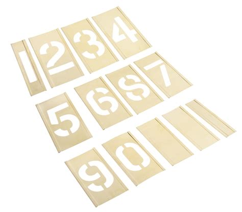 175136 AT Brown | AT Brown 13 Piece Brass Stencil Numbers, 76mm ...