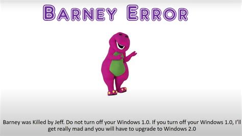 Barney Error Microsoft Edge 的图像结果