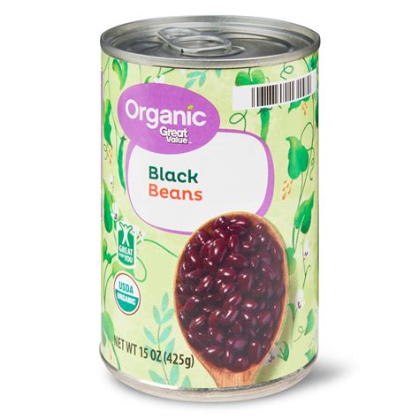 Great Value Organic Black Beans, Canned, 15 oz - Walmart.com