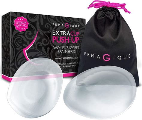 Buy Femagique Silicone Gel Bra Inserts Push Up Breast Cups - Cleavage ...