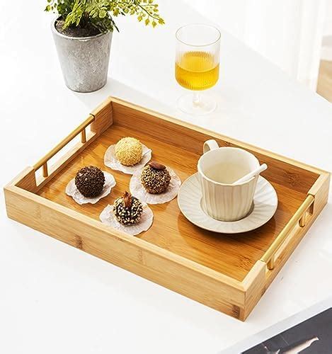 Kiwilon Bamboo Breakfast Serving Tray - 38 x 25.5 cm | Multi-Purpose ...