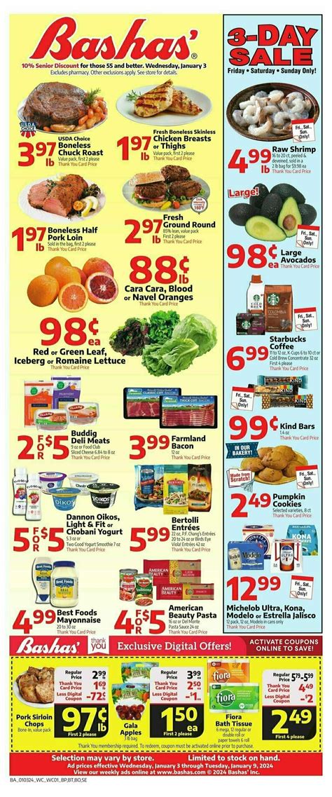 Bashas Weekly Ad from January 3