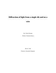 Image result for Single Slit Diffraction Lab Report