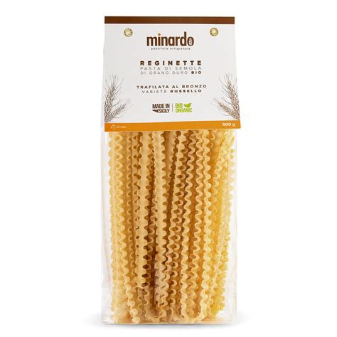 Queens - Organic durum wheat semolina pasta- 500 gr - Minardo pasta factory