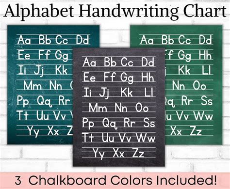 Image result for Handwriting Alphabet Chart Printable