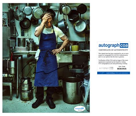 Jeremy Allen White The Bear Signed Autograph 8x10 Photo ACOA | Outlaw ...