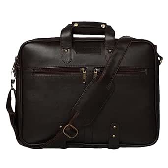 Buy Novex Faux Leather 15-inch Laptop Bag (Brown) at Amazon.in