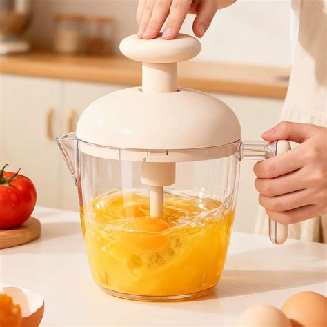 HOMERO Multi-Purpose Ergonomic Design Multi-Blade Manual Egg Mixer