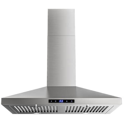 FIREGAS 30 Inch Range Hood, Stainless Steel, 3 Speed Fan, Touch Control ...