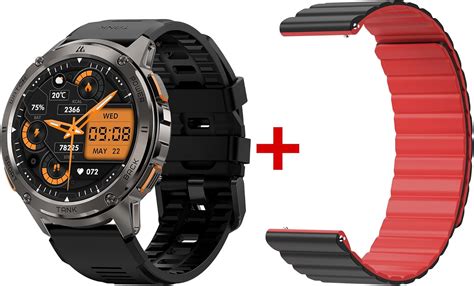 AMAZTIM T3 Smart Watch + Magnetic Strap(Red) India | Ubuy