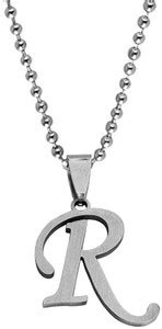 Stylewell Silver Name English Alphabet 'R' Letter Locket Pendant ...