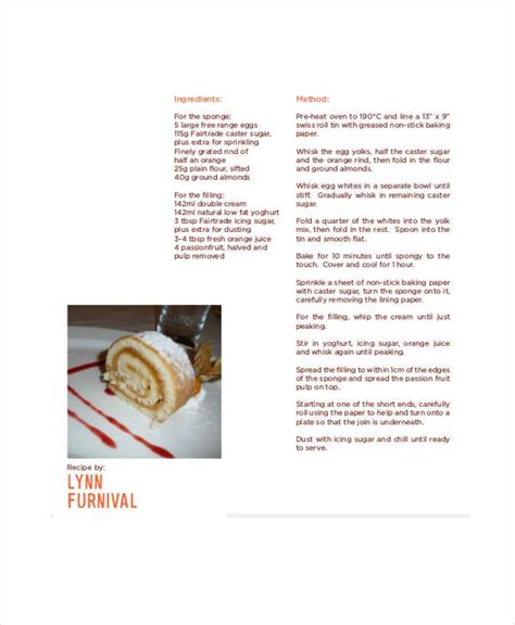 Image result for Recipe Book Example