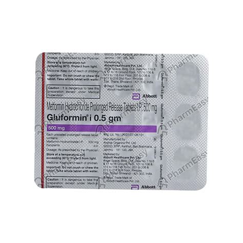 Buy Gluformin 500 MG Tablet (15) Online at Flat 15% OFF | PharmEasy