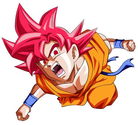 Super Saiyan God Goku in Action - 4K Ultra HD Wallpaper by Juanlu Suárez