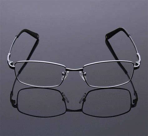OULE 高端纯钛半框眼镜架 时尚细边商务超轻钛架 银色_眼镜框_OULE眼镜网