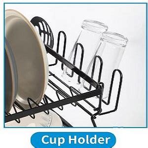 Sisliya Carbon Steel Dish Drying Rack,Detachable 3 Layer Dish Rack and ...