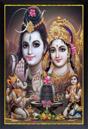 Tanish Arts LORD SHIVA PARVATI Religious Frame Price in India - Buy ...