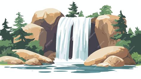 Majestic Waterfall in Sequoia National Park CloseUp View | Premium AI ...